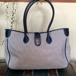 Dooney & Bourke canvas and leather tote